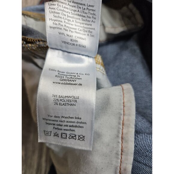 Eddie Bauer Jeans Womens 8 Curvy Trouser Denim Pants Wide Leg Specially Dyed - Picture 10 of 15